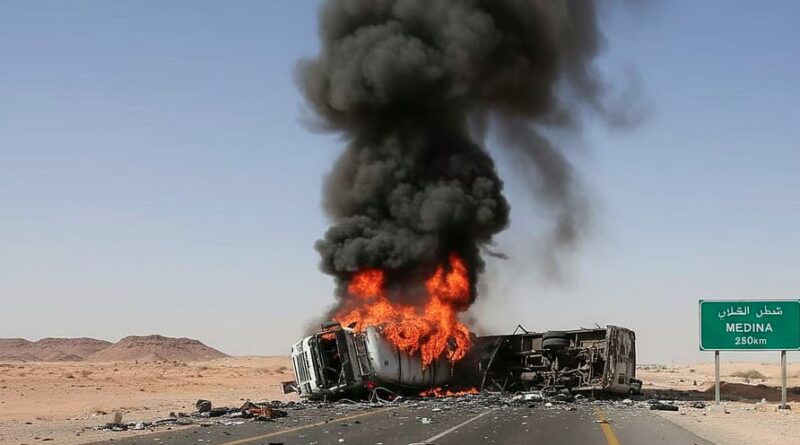 सऊदी अरब में भीषण सड़क हादसा, यात्रियों से भरी बस में लगी आग, 40 से अधिक भारतीयों की मौत की आशंका